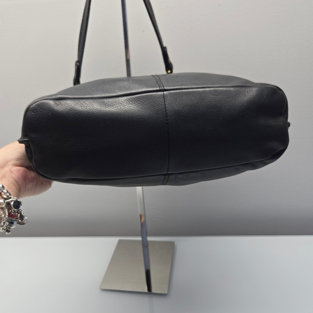 HOBO Pier Slouchy Shoulder Bag Large Black Genuine Leather Hobo Minimalist Boho - Picture 3 of 9